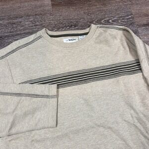 Vintage Point Zero Sweater Mens Medium Tan Surfwear Skate Grunge Y2K 200d